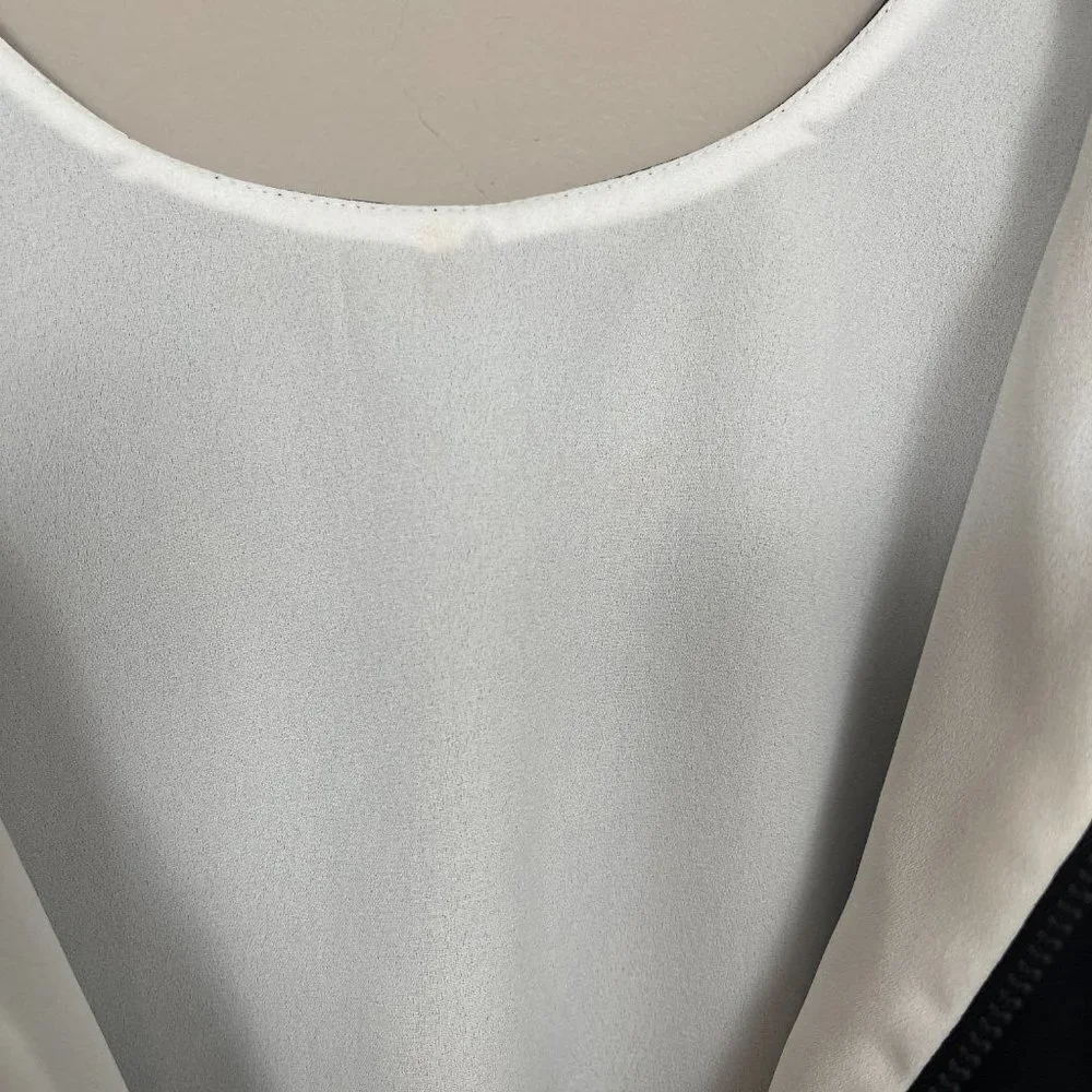 Sam Edelman Black & White Double Layer Sleeveless Top - Picture 11 of 12